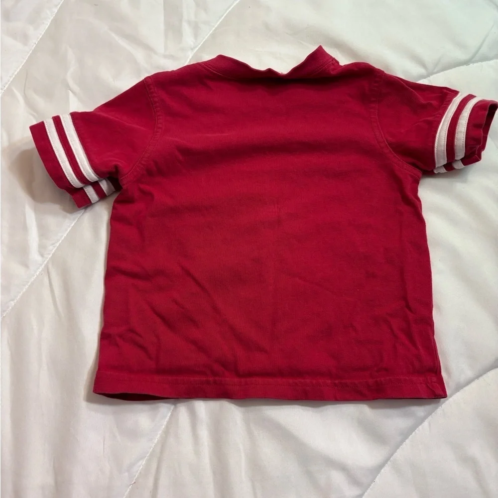 Gymboree Red Short Sleeve Tee with Ladder and Dalmatian firefighter theme 18-24m